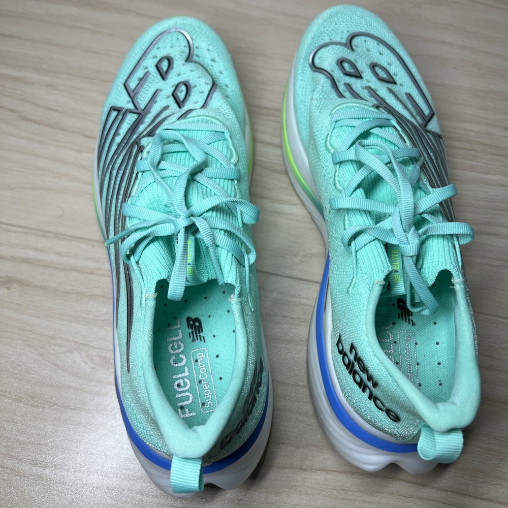 New Balance FuelCell SuperComp Elite v3 Bright Mint Pixel Green Sz 10.5 WRCELLT3 - Picture 7 of 10
